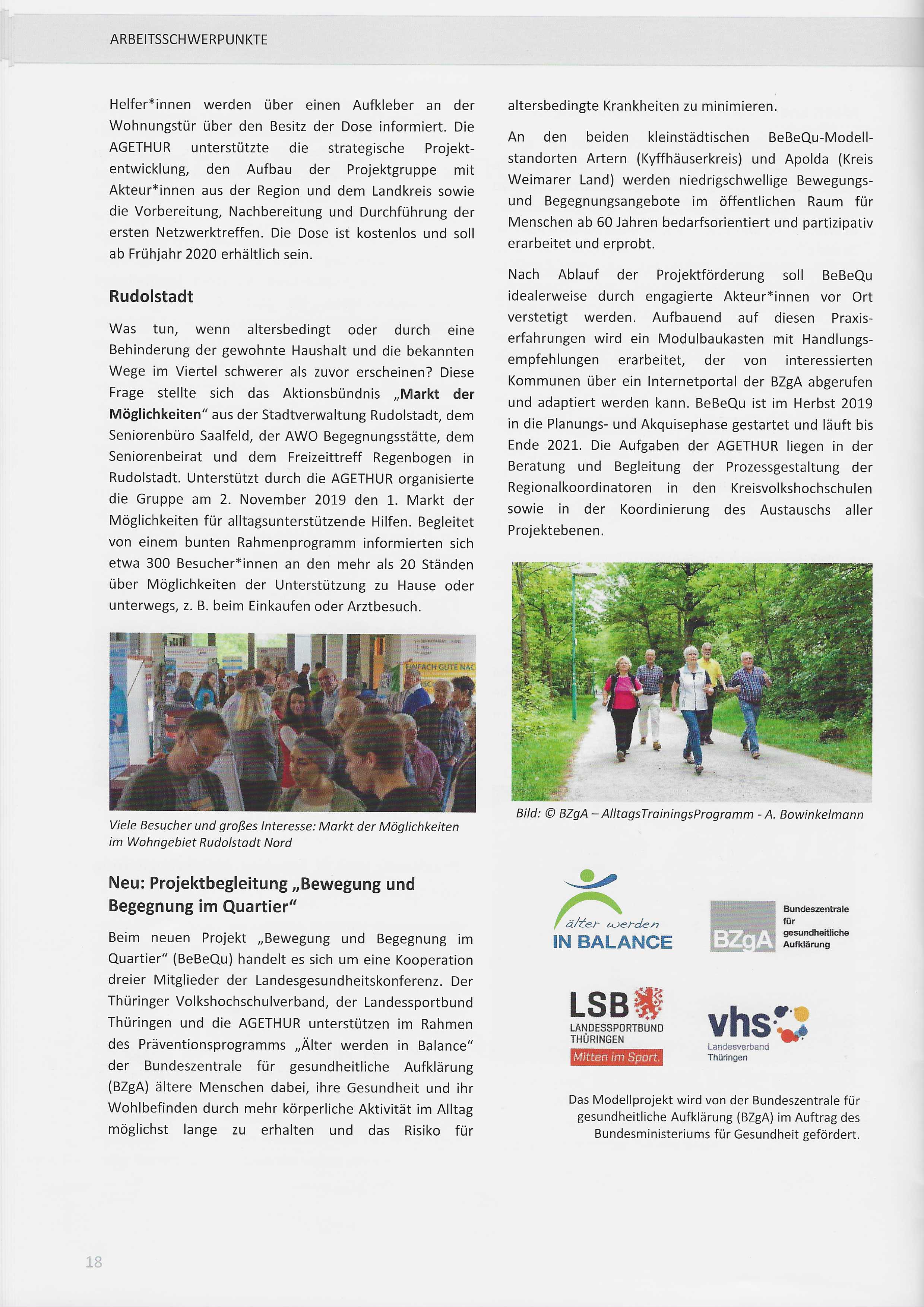 AGETHUR Jahresbericht 2019